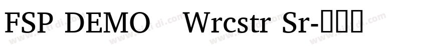 FSP DEMO   Wrcstr Sr字体转换